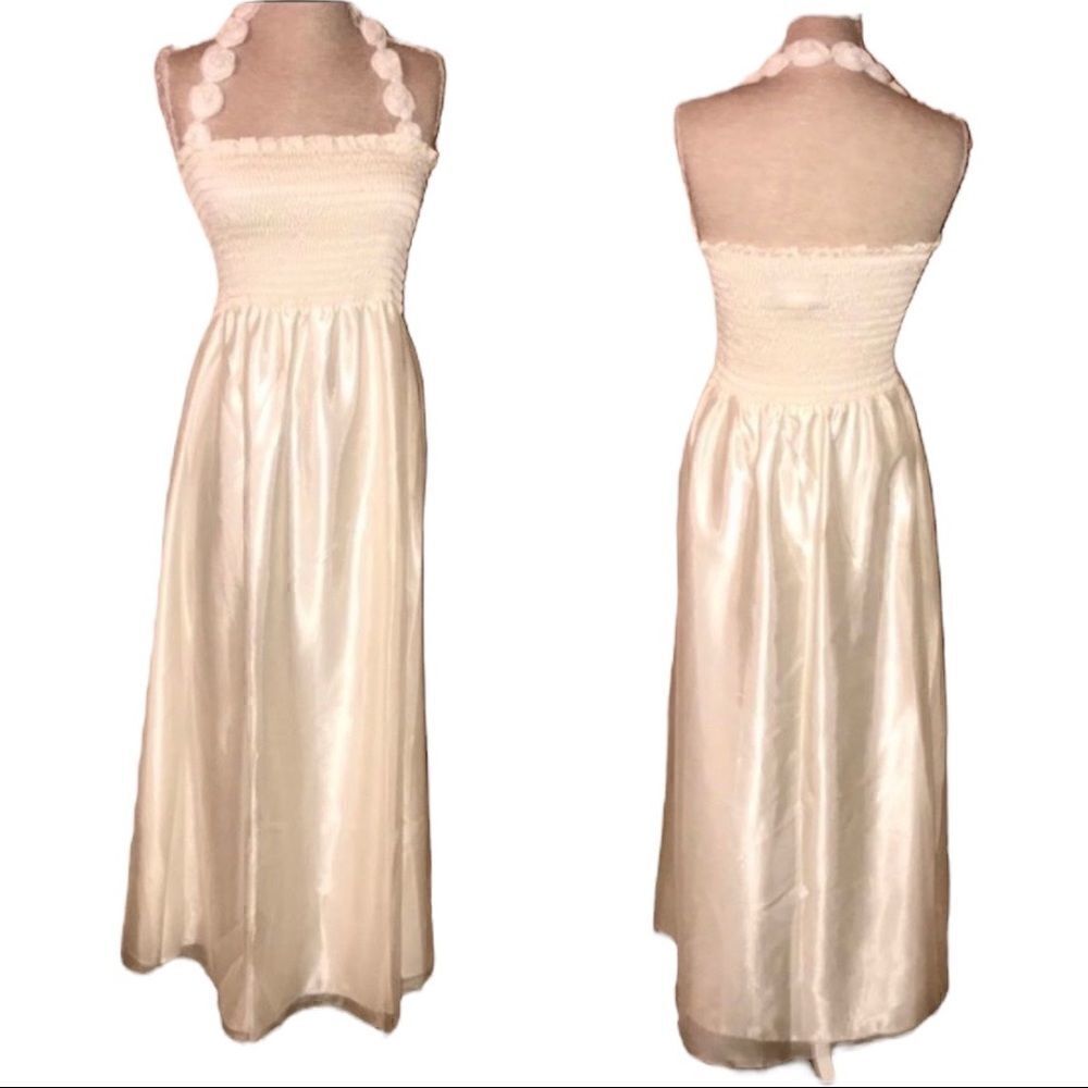 Nicole Michelle Maternity Smocked Maxi Dress